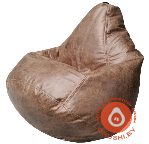 Бескаркасное кресло мешок Груша коричневая Г2.3-111
