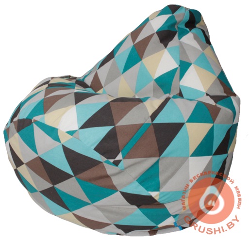 Бескаркасное кресло-мешок Груша ромбик 03
