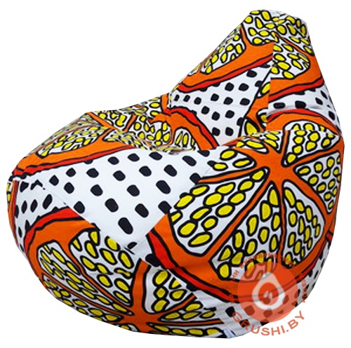 Бескаркасное кресло-мешок Груша Цитрус Г2.6-119