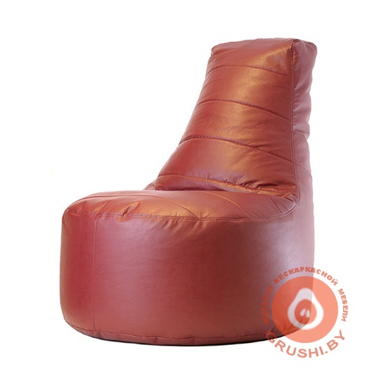Бескаркасное кресло-мешок "Трон" бордовое