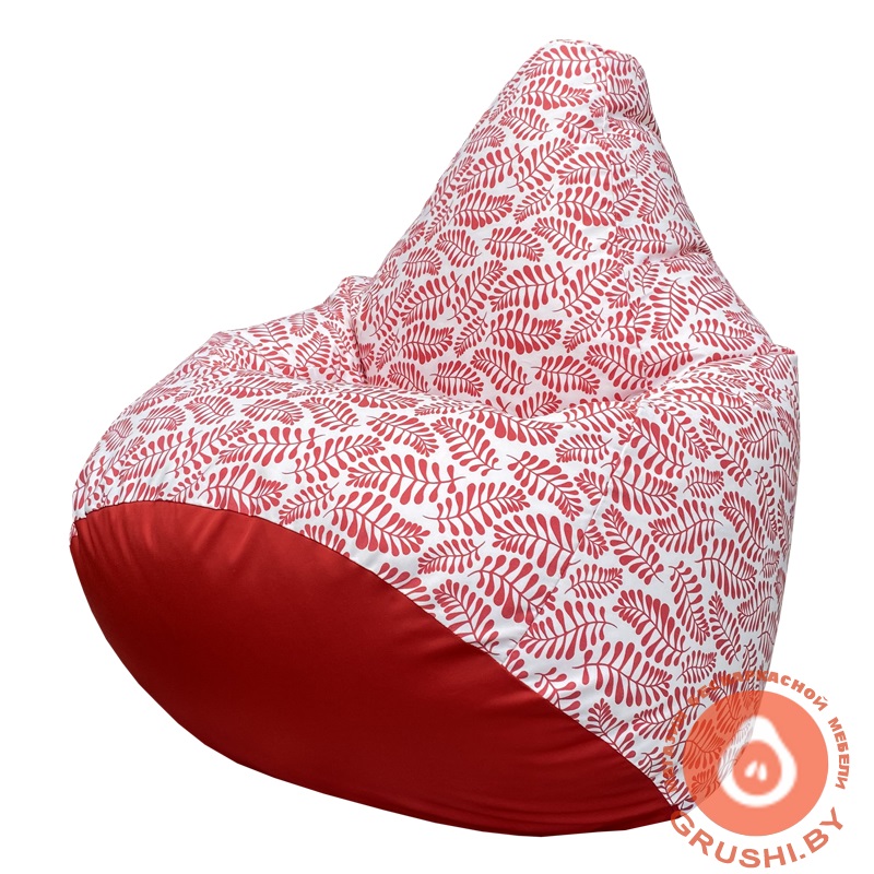 Бескаркасное кресло-мешок Груша Red - White