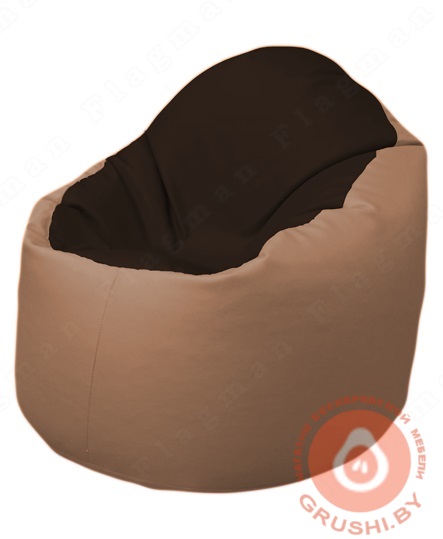 Бескаркасное кресло мешок Bravo Б1.3-F01Т06 (темно-коричневый, бежевый)