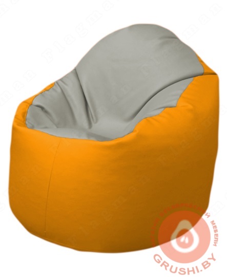 Бескаркасное кресло мешок Bravo Б1.3-F02F06 (светло-серый, желтый)