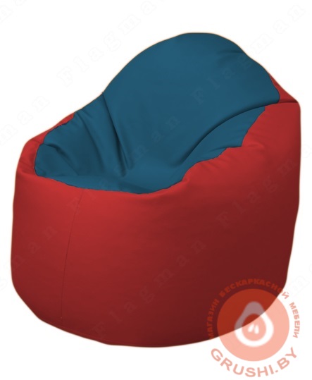Бескаркасное кресло мешок Bravo Б1.3-F03Т09 (синий-красный)