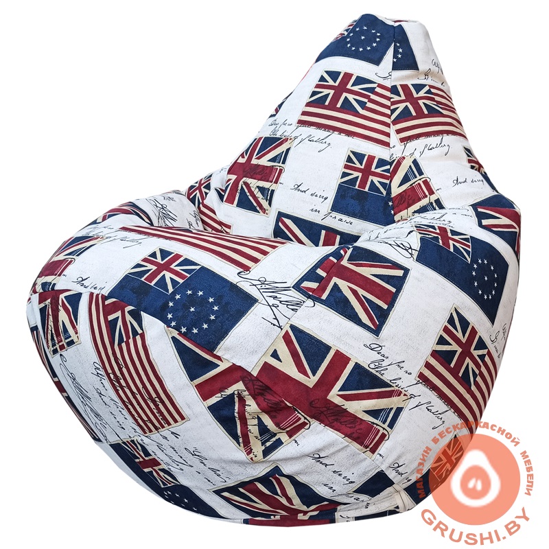 Бескаркасное кресло-мешок Груша Флаг