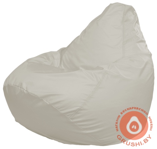 Бескаркасное кресло мешок Груша Г2.1-00 (Белый)