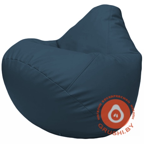 Бескаркасное кресло мешок Груша синяя Г2.3-03