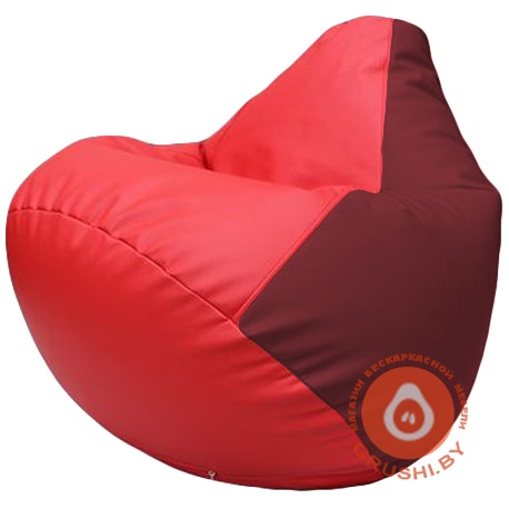 Бескаркасное кресло мешок Груша красный, бордовый Г2.3-0921