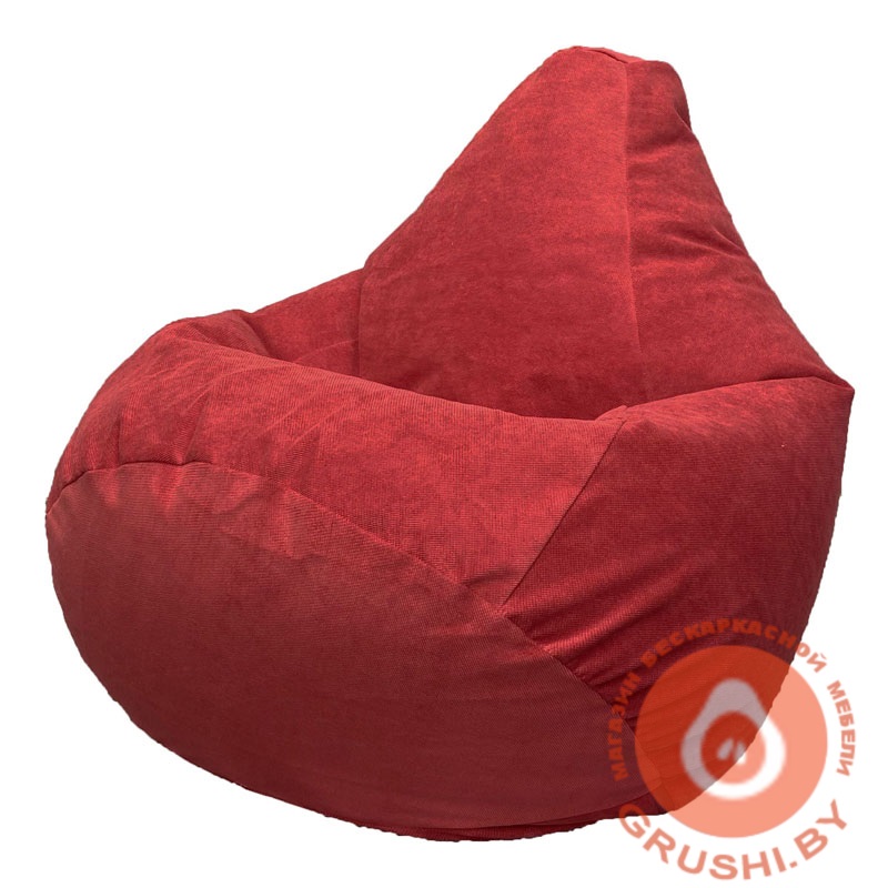 Бескаркасное кресло мешок Груша Verona 23 (Red)
