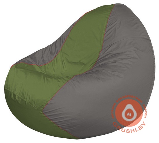 Бескаркасное кресло мешок Classic серо-оливковое К 2,1-199