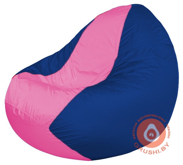 Бескаркасное кресло мешок Classic сине-розовое К 2,1-205