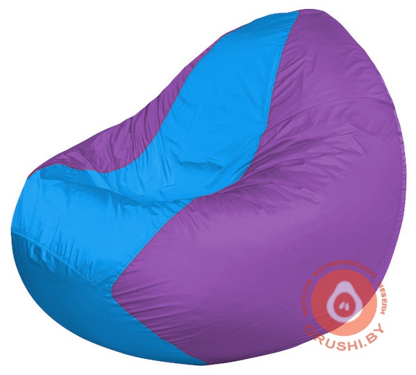 Бескаркасное кресло мешок Classic сиренево-голубое К 2,1-209