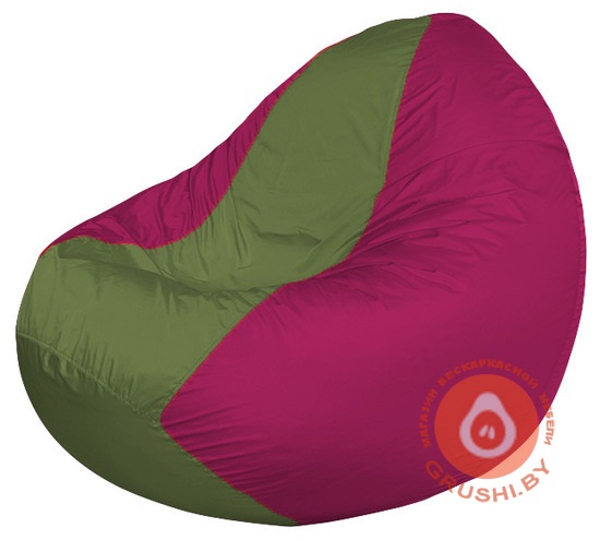 Бескаркасное кресло мешок Classic фуксия - оливковый К 2,1-240