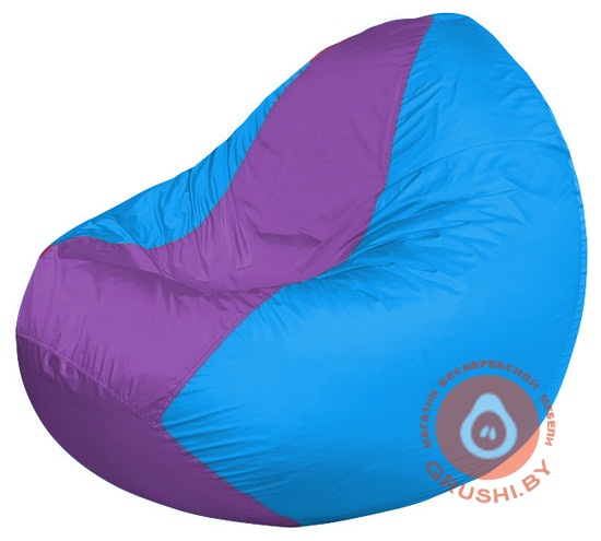 Бескаркасное кресло мешок Classic голубой - сиреневый К 2,1-252