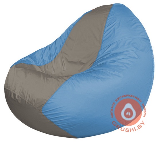 Бескаркасное кресло мешок Classic голубой - светло-серый К 2,1-56