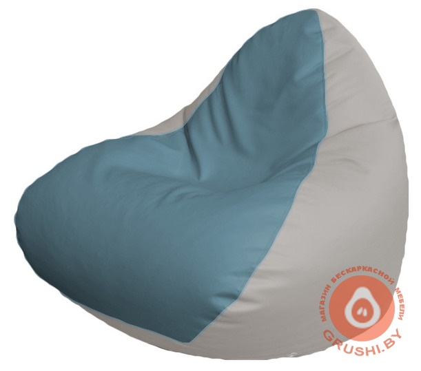 Бескаркасное кресло мешок Relax голубое - белое P 2,3-66