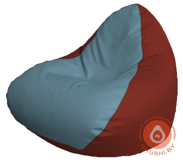 Бескаркасное кресло мешок Relax голубое - красное P 2,3-67