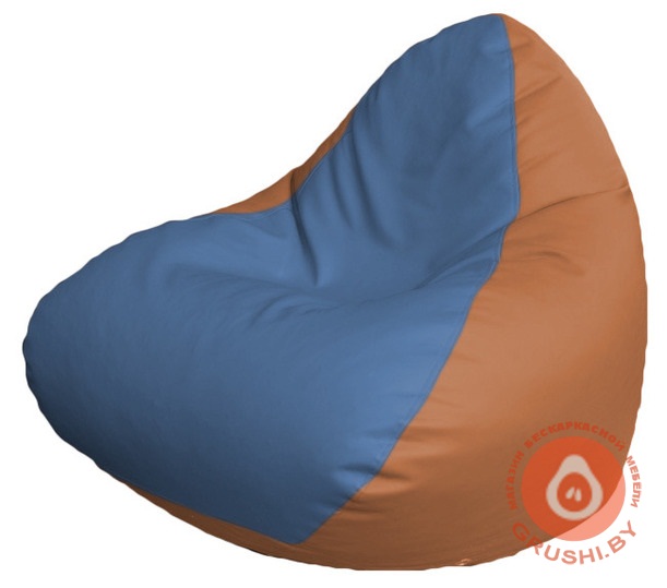 Бескаркасное кресло мешок Relax голубое - оранжевое P 2,3-68
