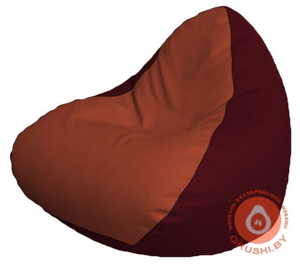 Бескаркасное кресло мешок Relax красно-бордовое P 2,3-73