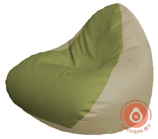 Бескаркасное кресло мешок Relax оливково-бежевое P 2,3-80