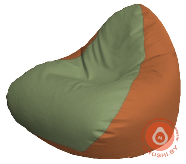 Бескаркасное кресло мешок Relax оливково-оранжевое P 2,3-84