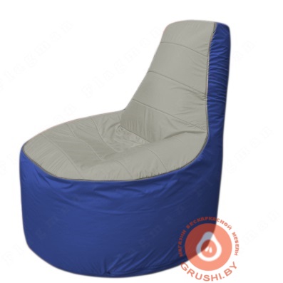 Бескаркасное кресло-мешок Трон Т1.1-2214 (серый, синий)