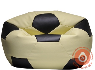Бескаркасное кресло-мешок "Мяч стандарт" кремово-коричневое
