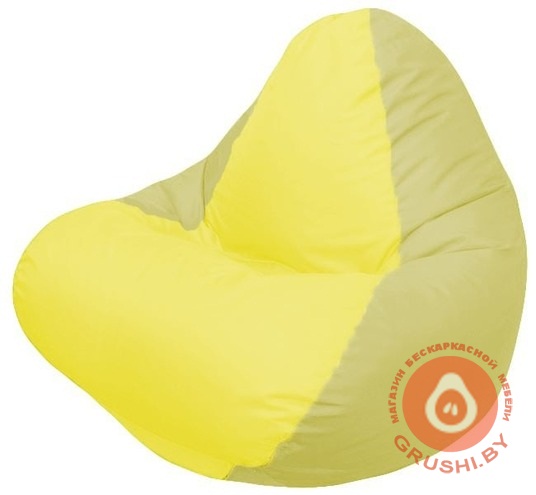 Бескаркасное кресло мешок Relax жёлто-оливковое
