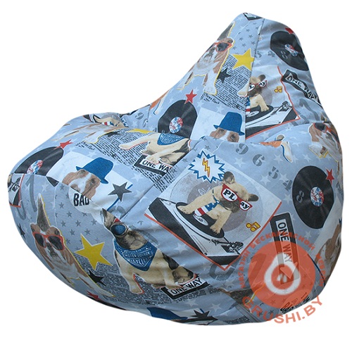 Бескаркасное кресло-мешок Груша Бульдогги