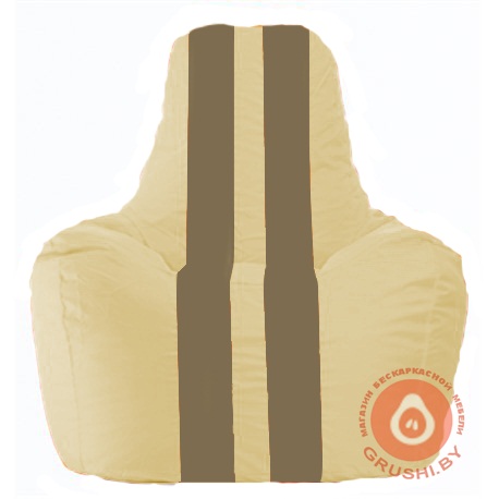 Бескаркасное кресло мешок Спортинг светло-бежевый - бежевый С1.1-136
