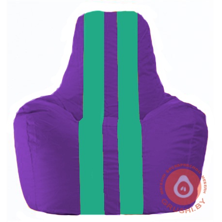 Бескаркасное кресло мешок Спортинг фиолетовый - бирюзовый С1.1-75