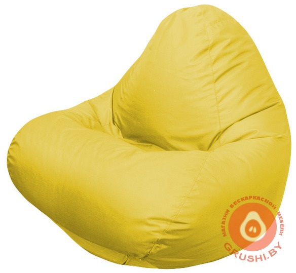 Бескаркасное кресло мешок Relax флагман жёлтое
