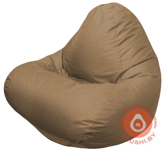 Бескаркасное кресло мешок Relax флагман тёмно-бежевое